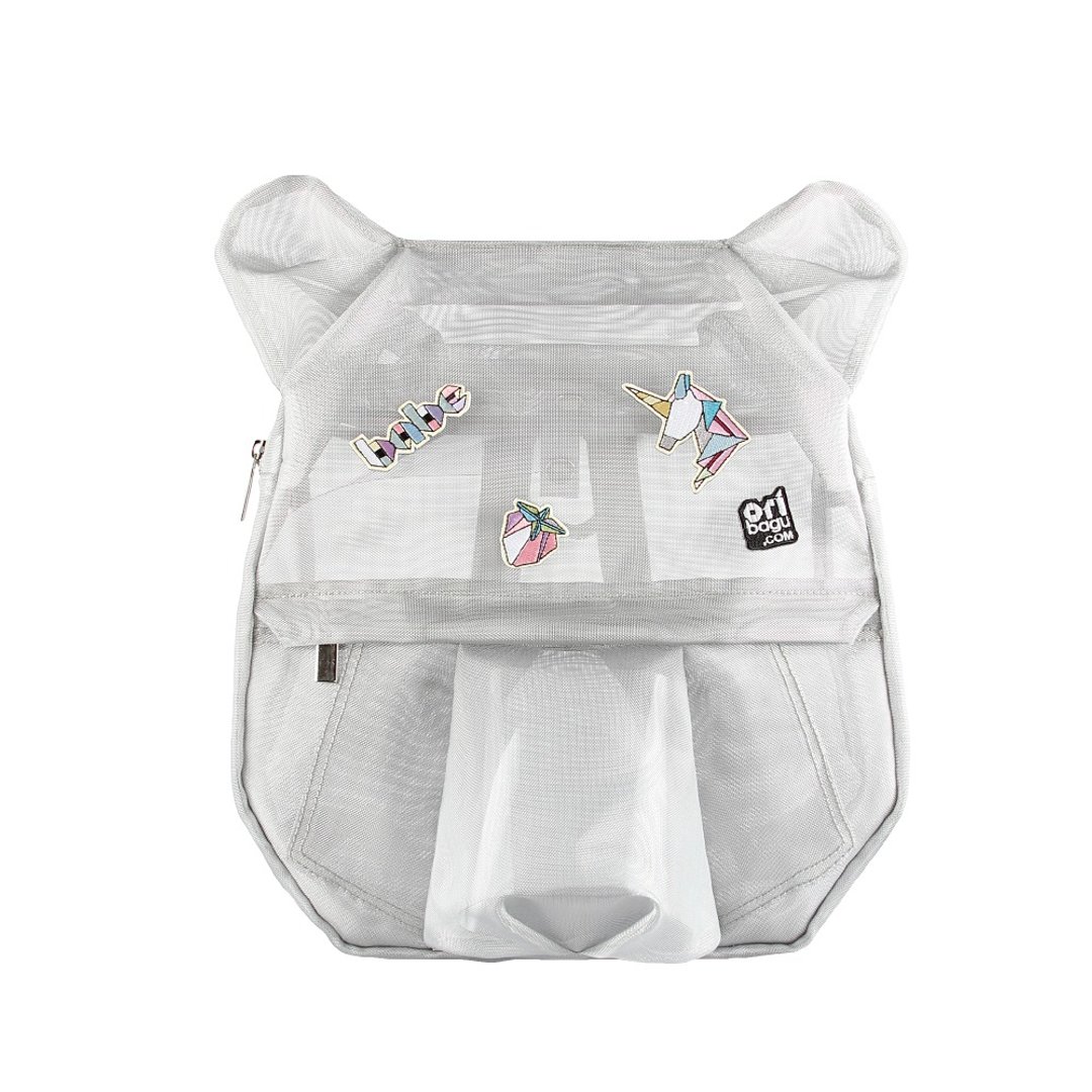 Silver mesh bare backpack - 后背包/双肩包 - 其他人造纤维 银色