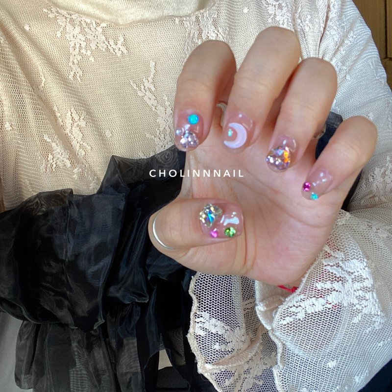 R14压箱宝石—定制化手作穿戴式美甲片 - 其他 - 其他材质 蓝色