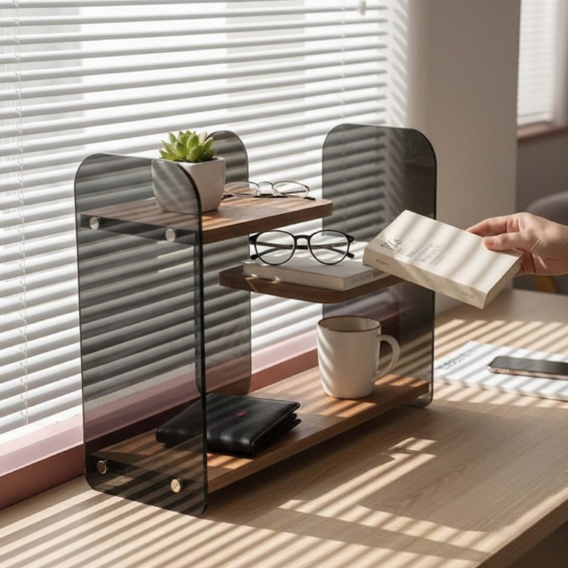 多功能亚克力E1板置物架 桌面收纳与陈列架 - 置物架/篮子 - 塑料 