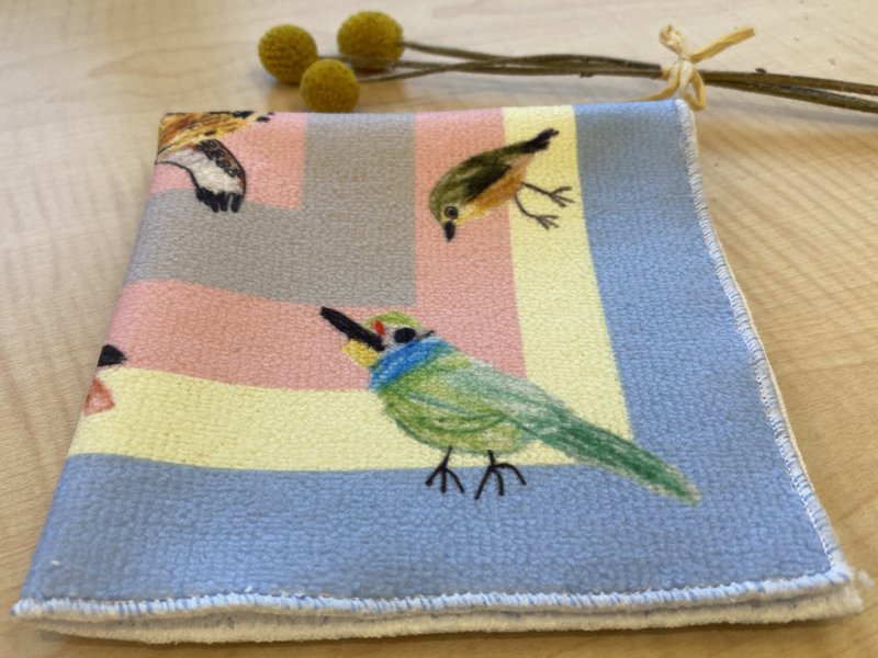 台湾的鸟 手绘童趣 小方巾 手巾 - 毛巾浴巾 - 聚酯纤维 多色