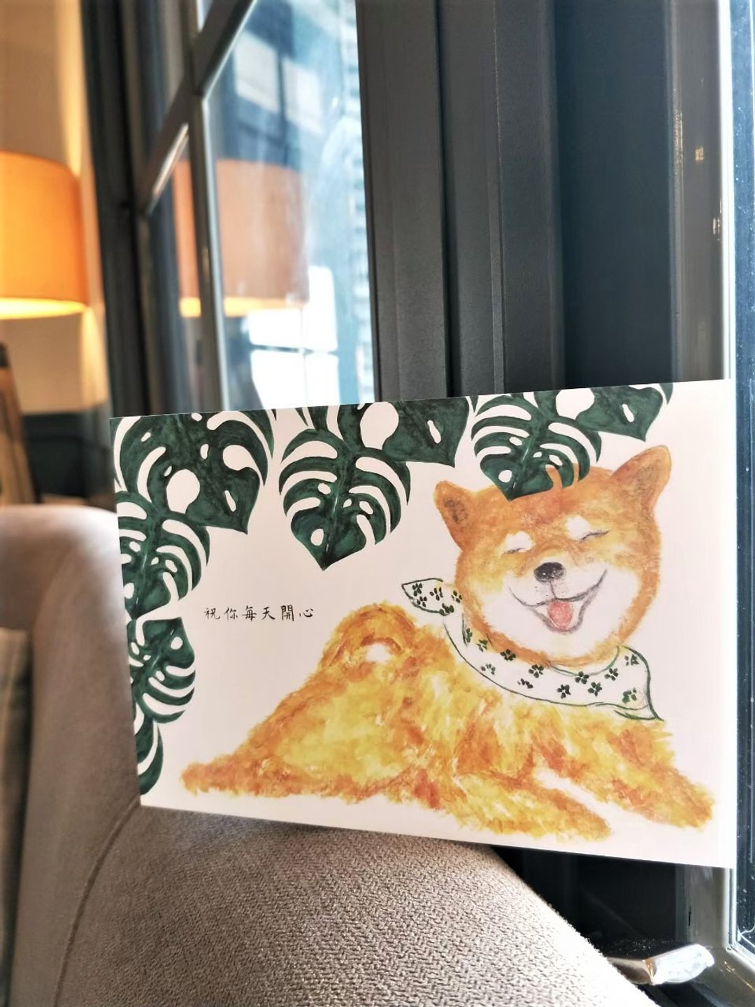Postcard/万用明信片/明信片/手绘/柴犬 - 卡片/明信片 - 纸 白色