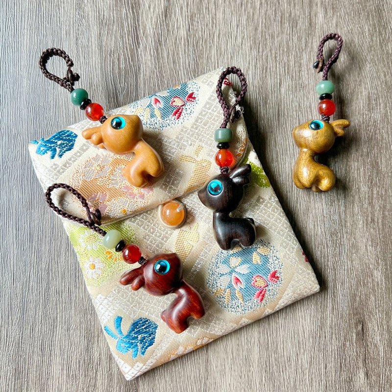 一鹿有你 交换礼物 毕业礼物 生日礼物 升职礼物 退休礼物 纪念品 - 钥匙链/钥匙包 - 木头 咖啡色