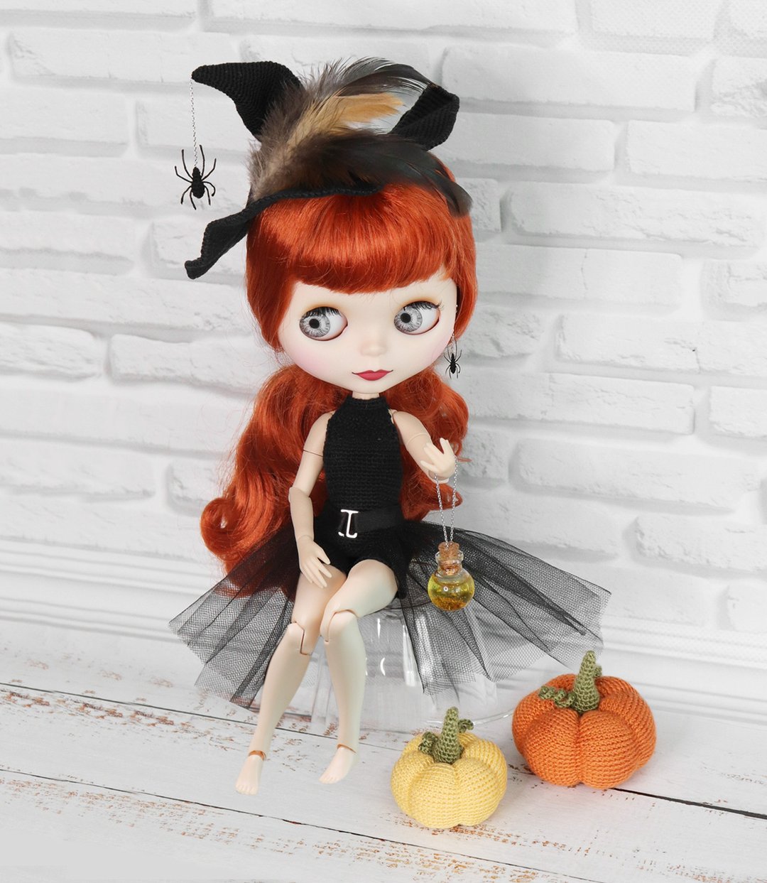 Crochet pattern Witch outfit for Blythe, PDF Digital Download, DIY tutorial - 手工艺教程/工具书 - 其他材质 