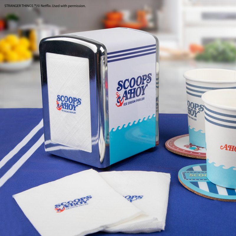 怪奇物语 - Scoops Ahoy 餐巾纸分配器套组 - 纸巾盒 - 其他金属 蓝色