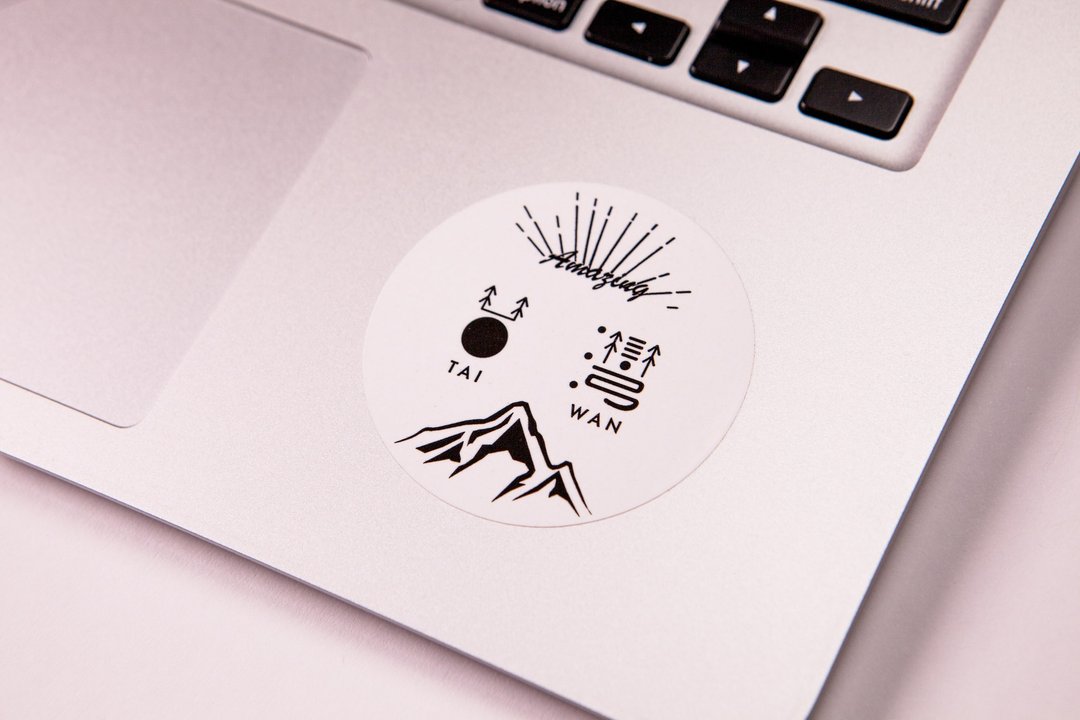 Deerhorn design / 鹿角 台湾 贴纸 - 贴纸 - 纸 白色