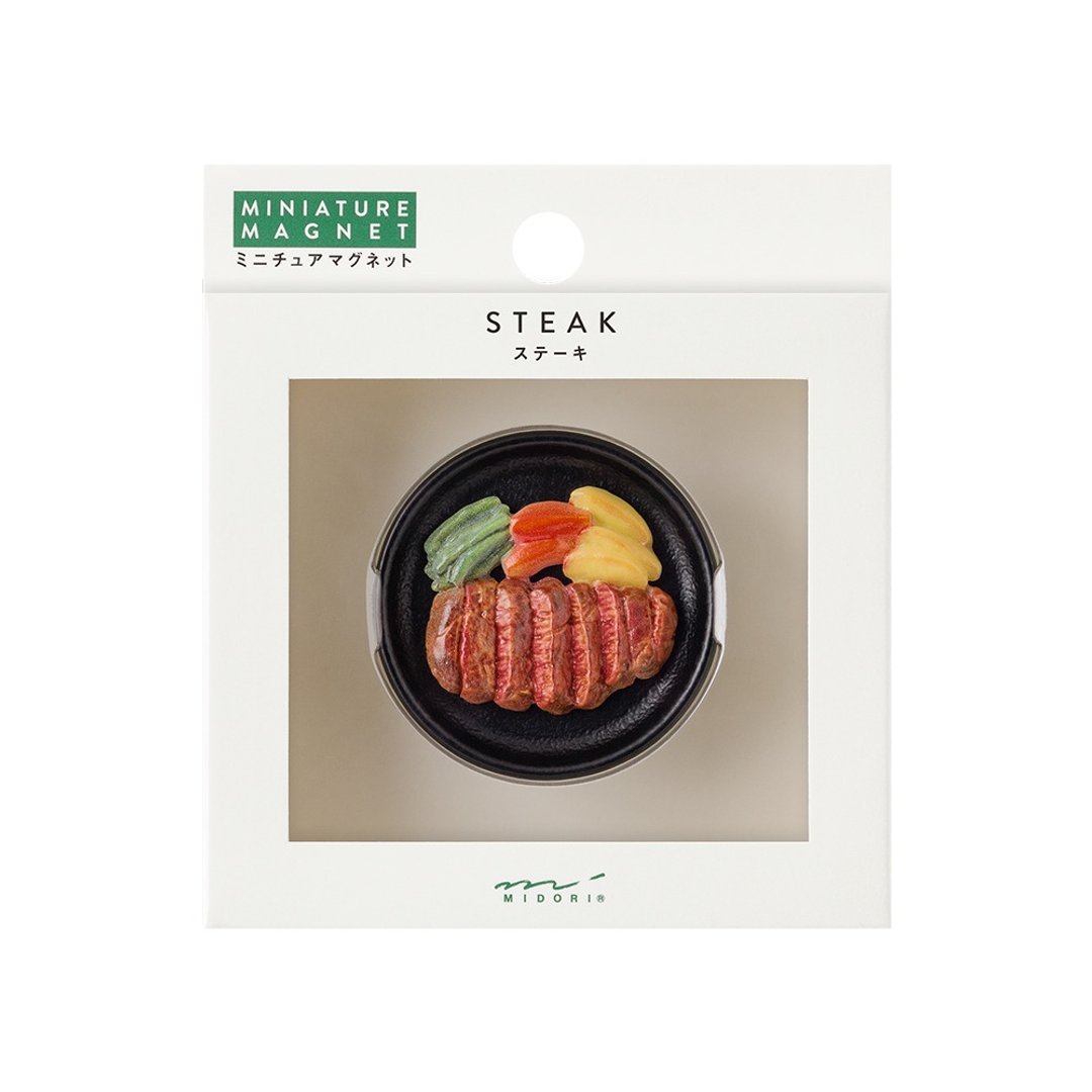 MIDORI 日本美食造型磁铁 - 牛排 - 冰箱贴/磁贴 - 其他金属 多色