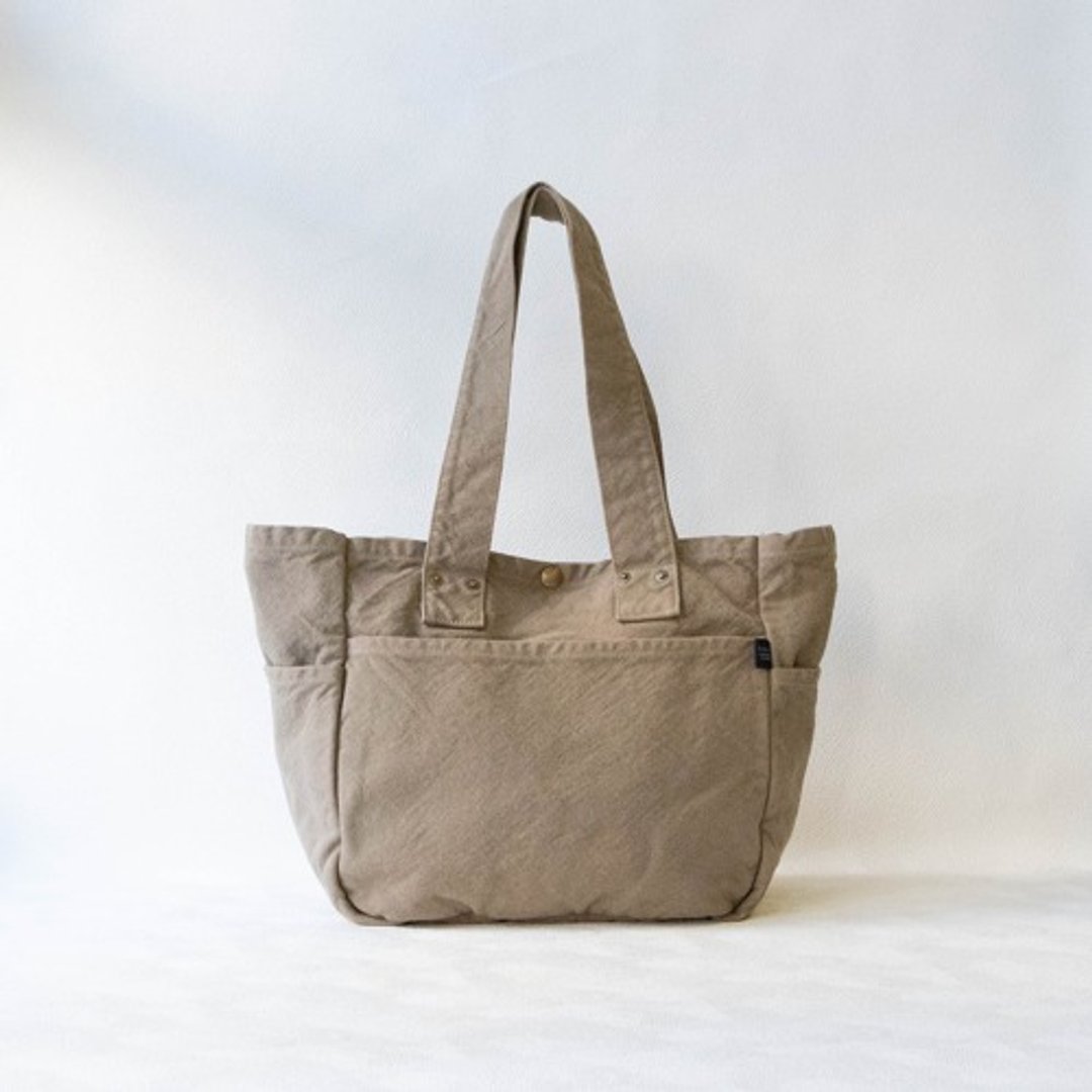 Work Tote Bag S [Beige] (VC-3S) - 手提包/手提袋 - 棉 卡其色