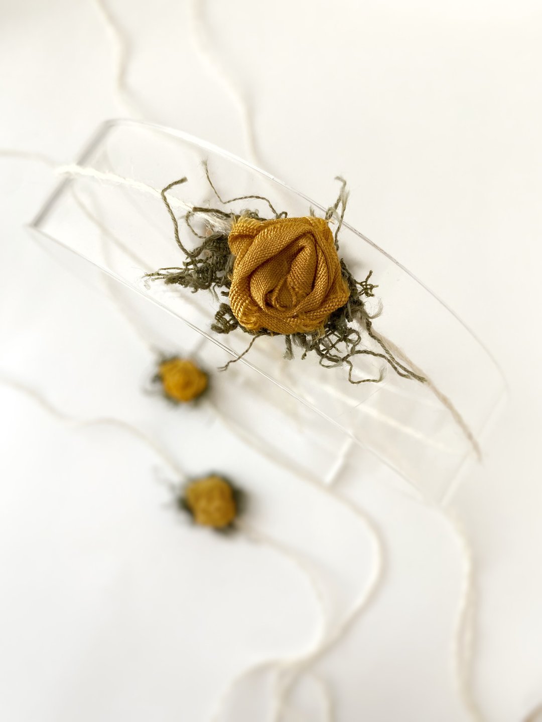 Newborn headband - 婴儿饰品 - 丝．绢 橘色