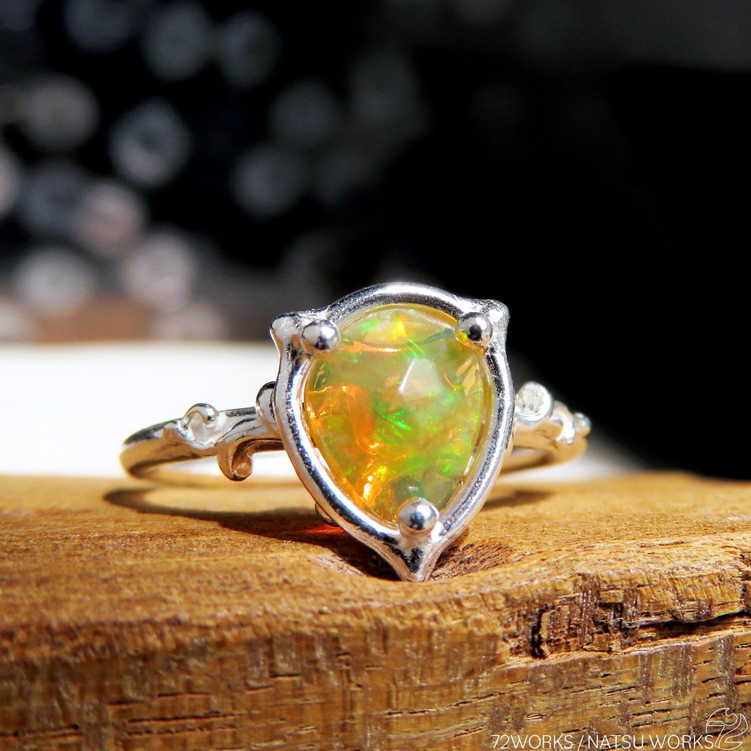 Ethiopian Opal Ring - 戒指 - 宝石 橘色
