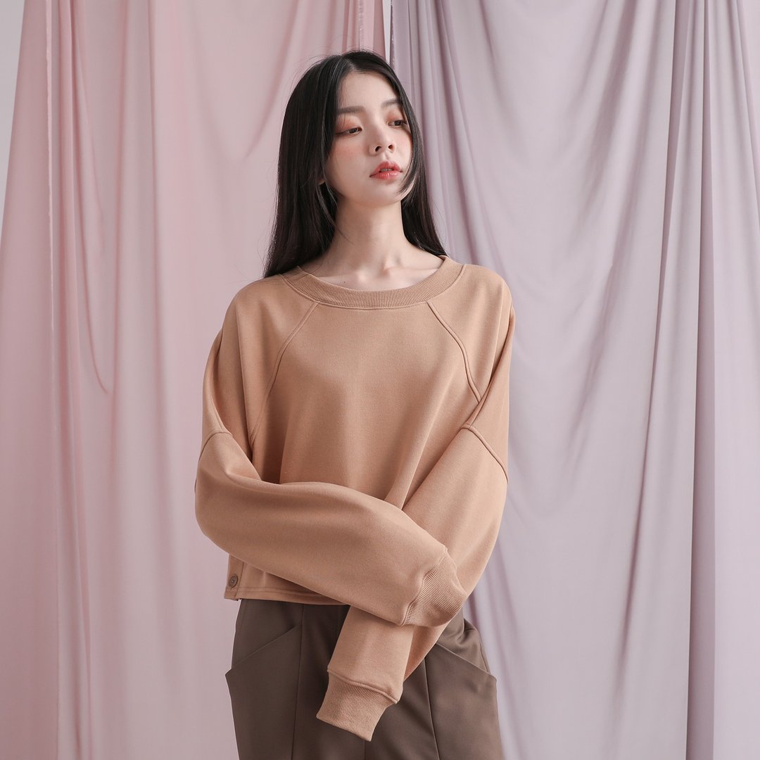 //SUMI x WEARMACAU// Tanxu_探寻剪裁上衣_21AF003_卡其 - 女装上衣 - 棉 卡其色