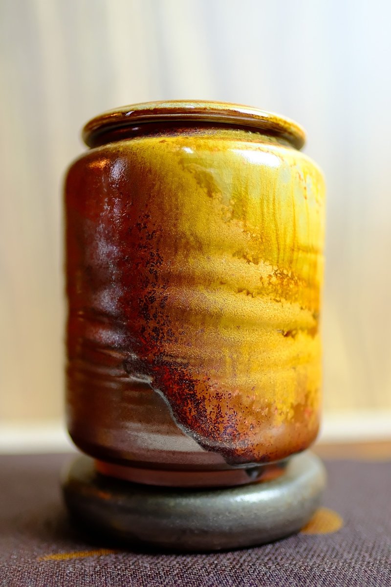 柴烧茶仓 - 落灰志野茶仓 - 陶艺 - 陶 