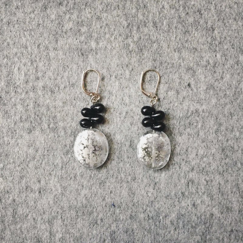 银河石子 - 耳环/耳夹 - 琉璃 