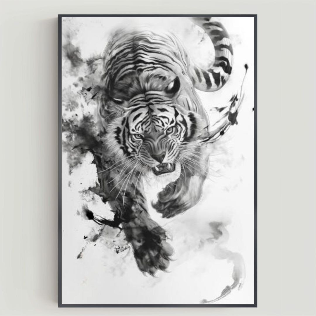 老虎主题 300 DPI 高分辨率 - 电子手绘真人画像/绘画/插画 - 其他材质 