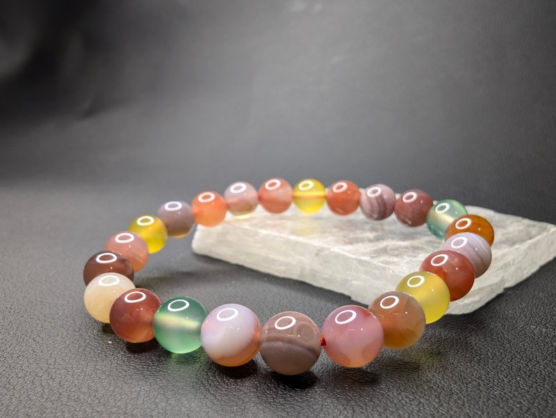 【订制品】玛瑙多宝 Agate 8-14mm 手串 手链 天然水晶 水晶手链 - 手链/手环 - 玉石 