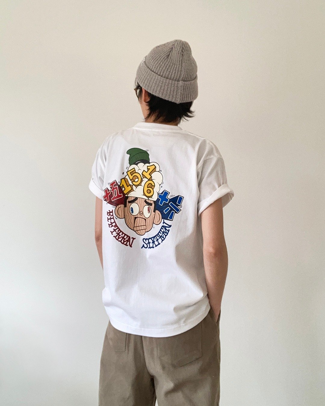 1516 x Mr. Puppet 印花 Tee 白色 - 男装上衣/T 恤 - 棉．麻 白色