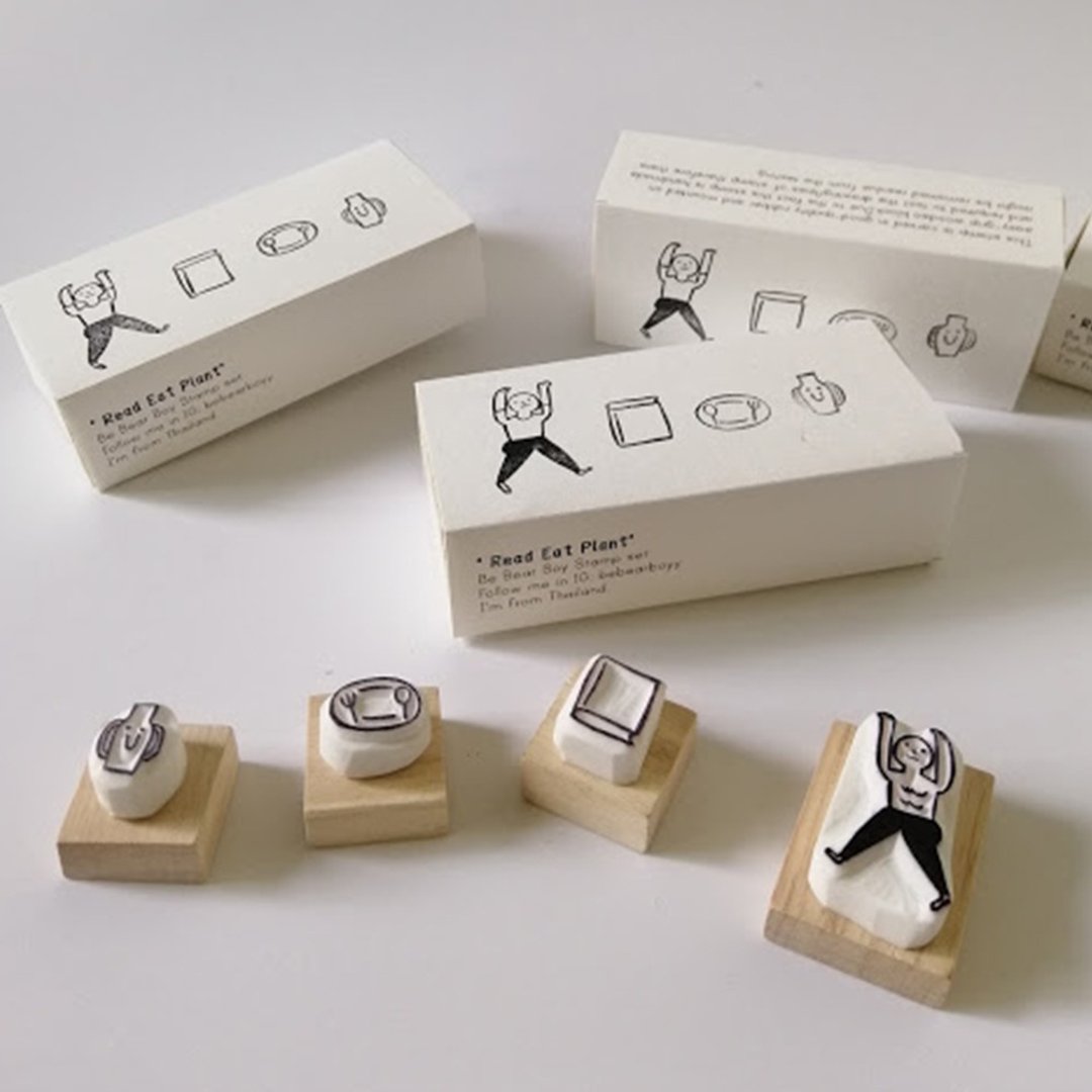 " Eat Read Plant " Stamp Set - 印章/印台 - 其他材质 多色