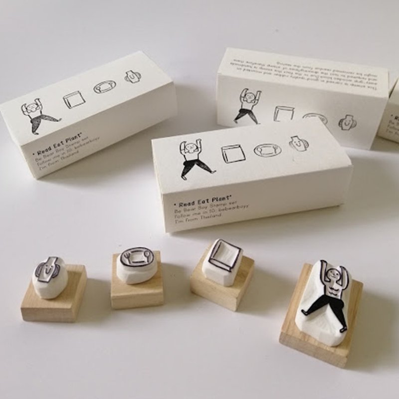 " Eat Read Plant " Stamp Set - 印章/印台 - 其他材质 多色