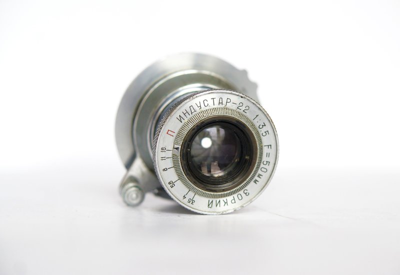 Industar-22 ZORKI early rare 3.5/50 red P USSR collapsible lens KMZ M39 mount - 相机 - 其他材质 银色