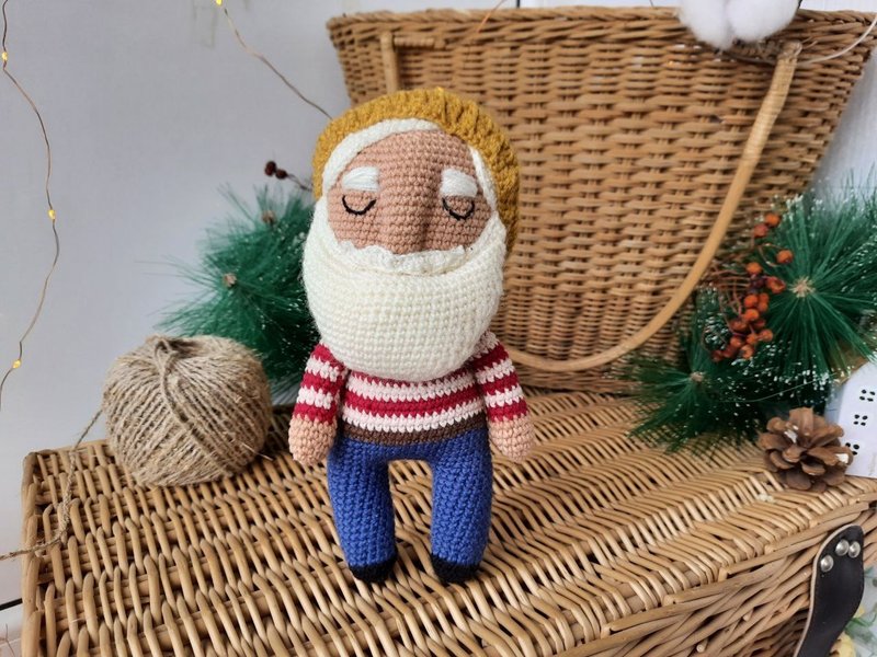 水手白胡子毛绒柔软礼物送给男孩的节日礼物。圣诞礼物 - 玩具/玩偶 - 棉．麻 