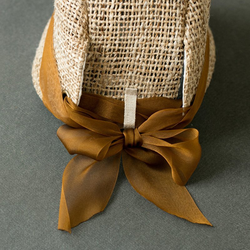 补货到！草编帽【缕空丝带 肉桂色】成人款 - 帽子 - 棉．麻 咖啡色