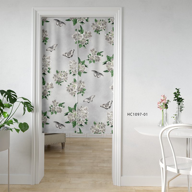 品牌原创印花门帘 惊蜇-李花白 - 门帘/门牌 - 聚酯纤维 