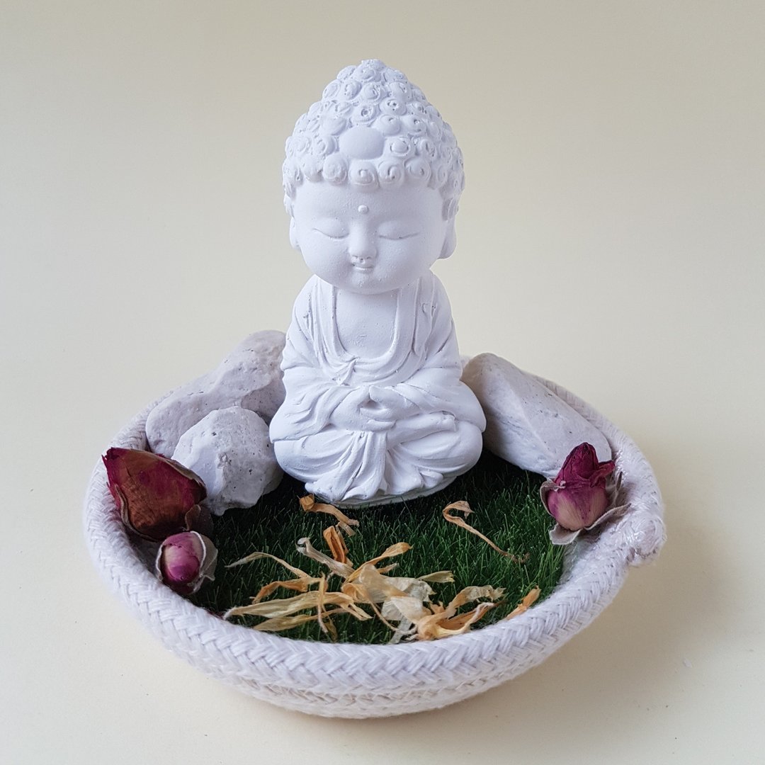 净念吉祥小佛之培德 青草地小绳盘套组 扩香套组 居家香氛 - 香薰/精油/线香 - 其他材质 绿色