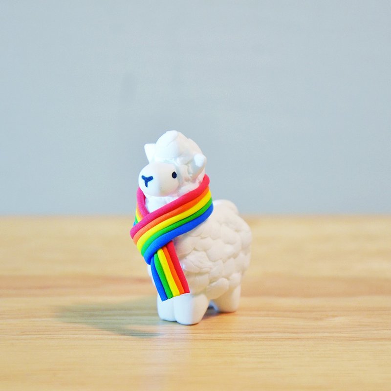 彩虹 羊驼 Pridetone Rainbow手作摆饰 交换礼物 情人节礼物 - 摆饰 - 纸 多色