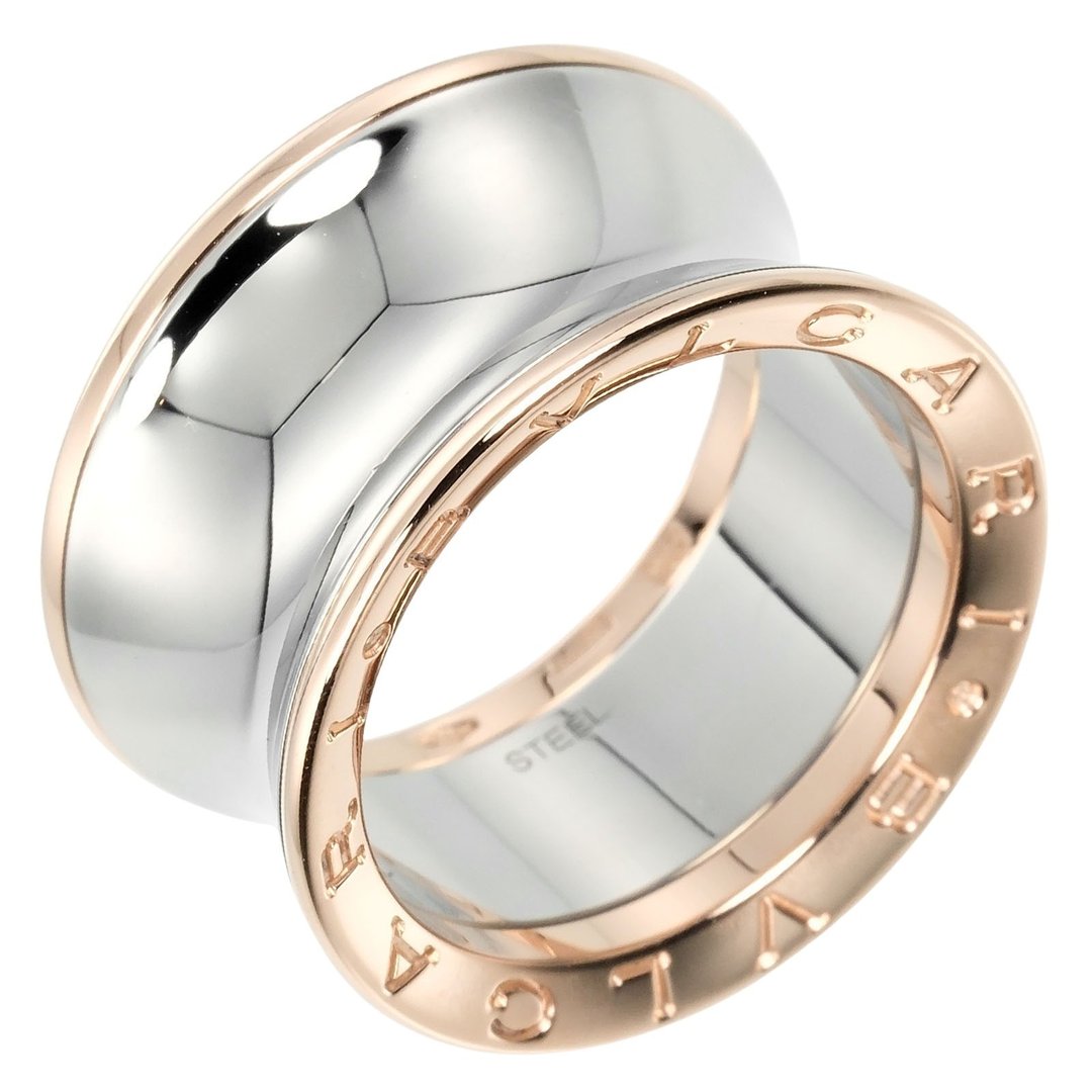 [日本直送] BVLGARI B.zero1 Anish Kapoor 戒指，尺寸 15，不锈钢， 18K粉红金，约 10.5 克 [二手] - 戒指 - 不锈钢 金色