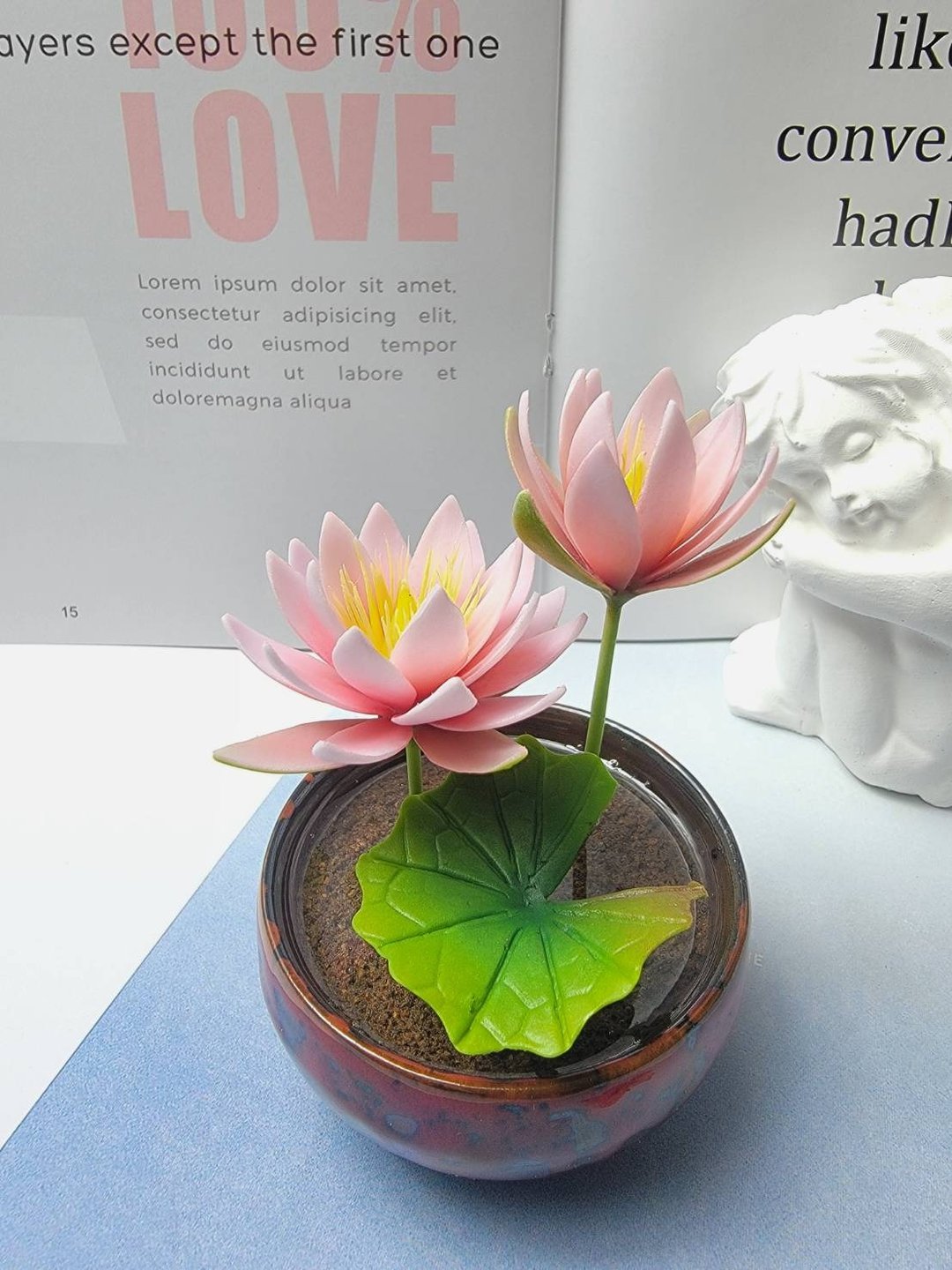 冷瓷土/黏土花艺-睡莲小盆栽/送礼 - 植栽/盆栽 - 粘土 