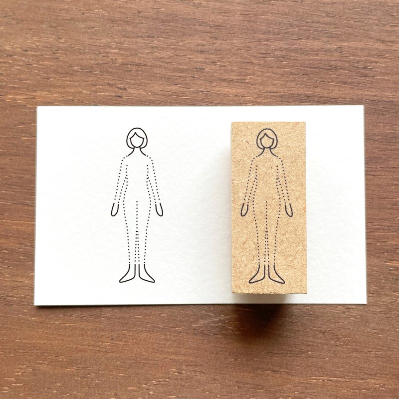 穿搭纪录 手帐印章 橡胶印章 行事历 日记 日本制 b-475 - 印章/印台 - 木头 咖啡色