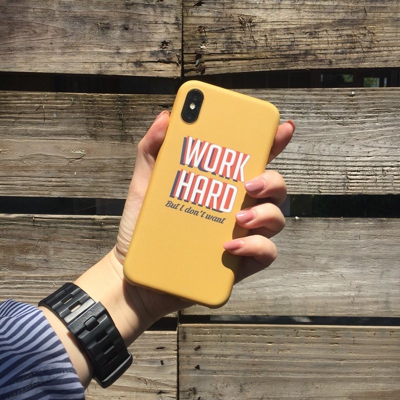 不想工作 IPHONE:HTC:SONY:SAMSUNG:ASUS:OPPO 手机壳 全包软壳 - 手机壳/手机套 - 塑料 黄色