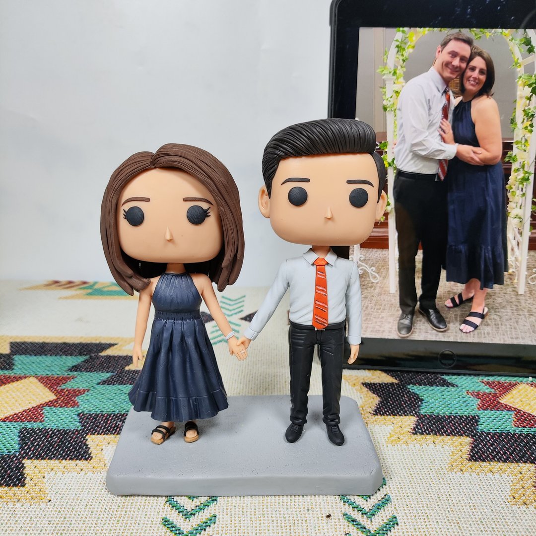 客制化 Funko Pop 自画像 肖像画 公仔 娃娃 情侣夫妻 周年 16 - 玩偶/公仔 - 粘土 多色
