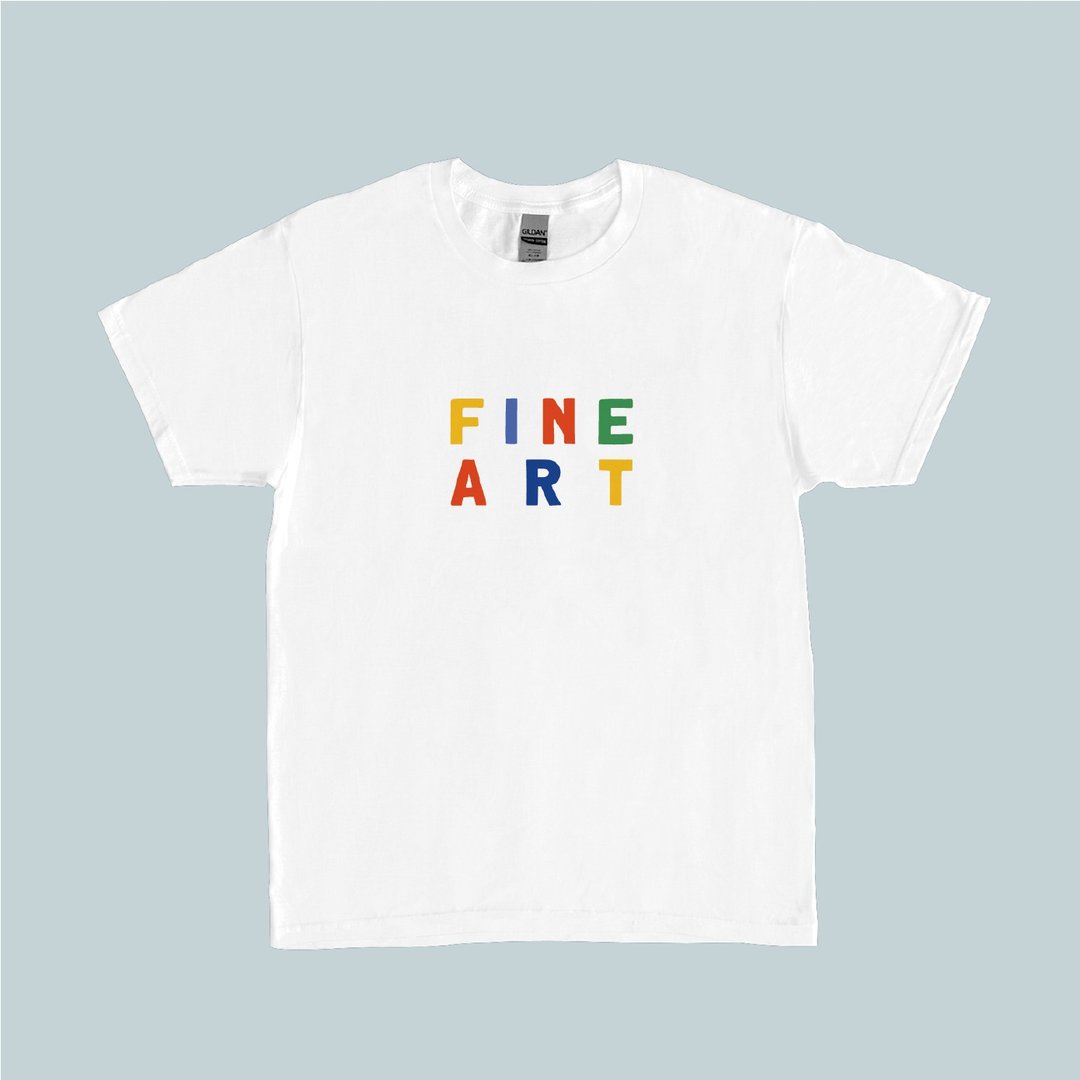 【棉T恤】Fine Art字样 /2款 - 家庭/情侣/个人 - 中性连帽卫衣/T 恤 - 棉 