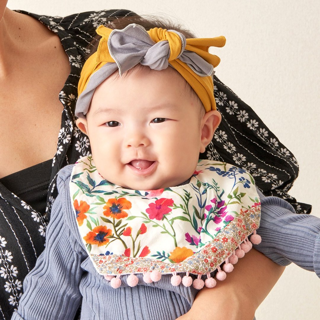 婴儿专用 : 双层扭结人造丝发带 - 婴儿帽/发带 - 其他人造纤维 黄色