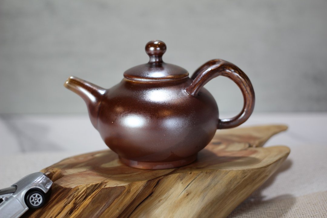 【沐春生活】190ml 柴烧茶壶 天然落灰 纯手工制 名家叶敏祥作品 - 茶具/茶杯 - 瓷 