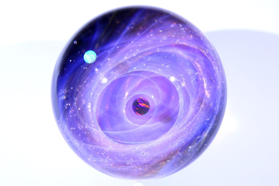 51mm 宇宙玻璃球摆设 no.M073 - 摆饰 - 玻璃 紫色
