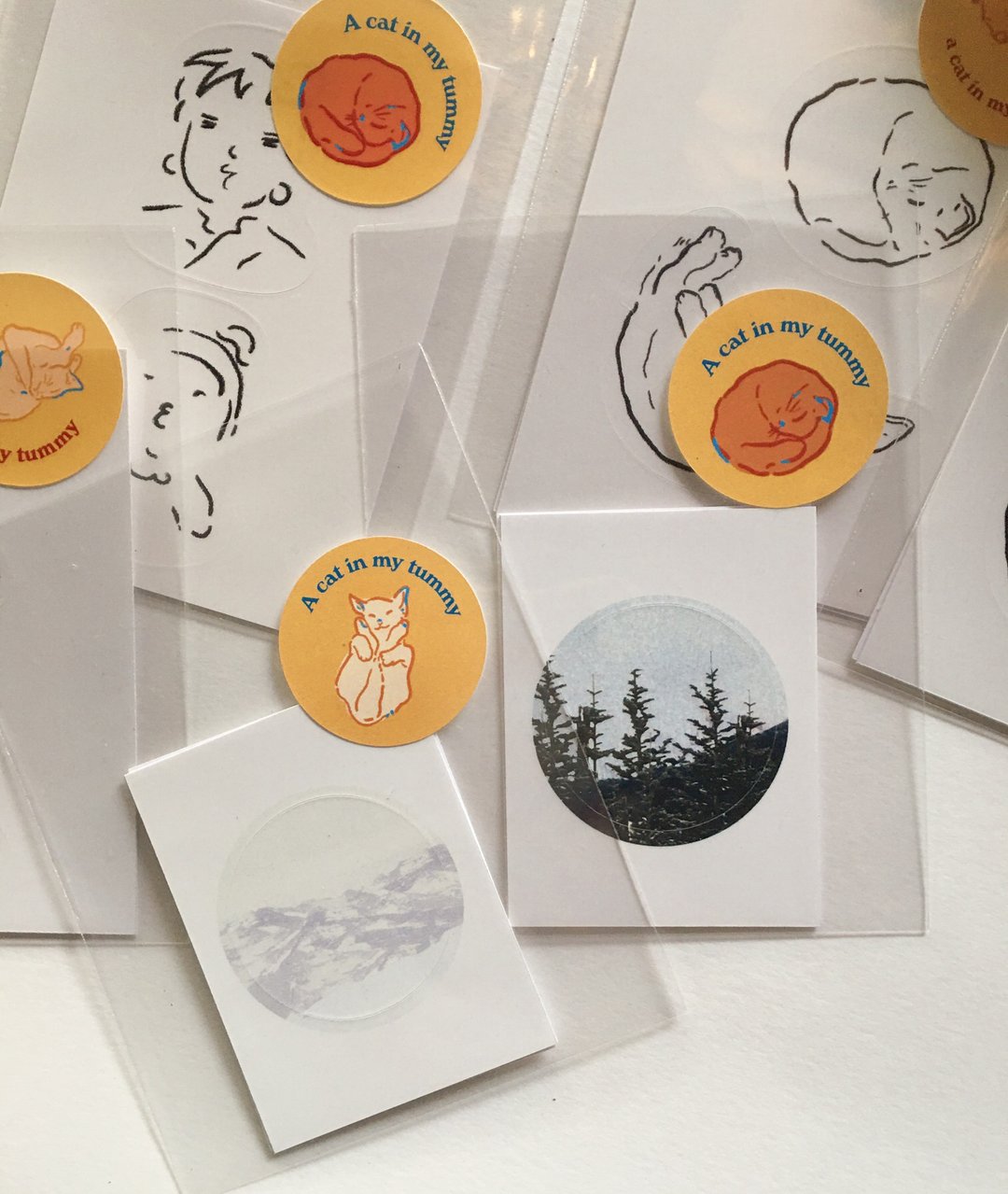 Little Sticker Set 07 – Sky and Mountain - 贴纸 - 纸 蓝色