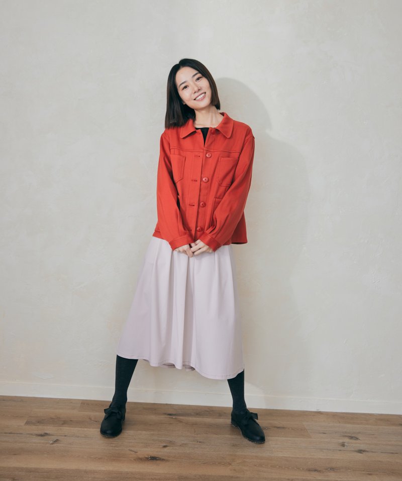 天空之镜打折裙-心光 - 裙子 - 聚酯纤维 粉红色