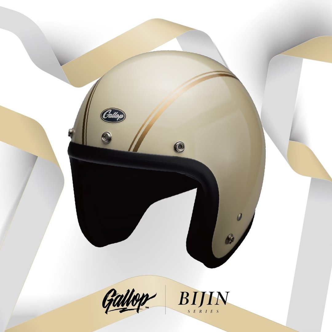 GALLOP BIJIN SERIES HELMET 美人系 3/4半罩安全帽 奶白 - 安全帽 - 其他材质 