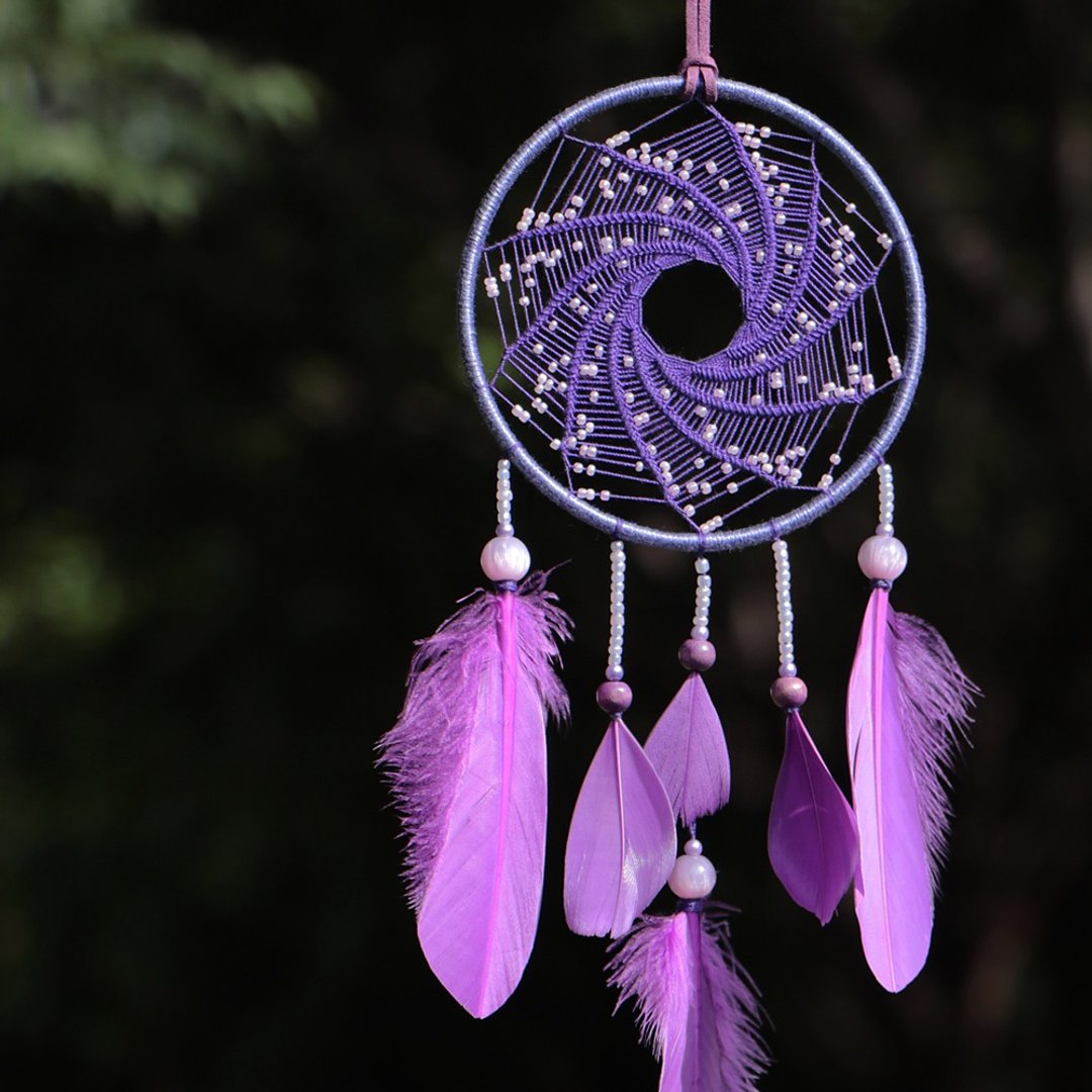 星际轨道丨纪念礼物 手工编织 捕梦网 Dreamcatcher-星系紫 - 摆饰 - 其他材质 紫色