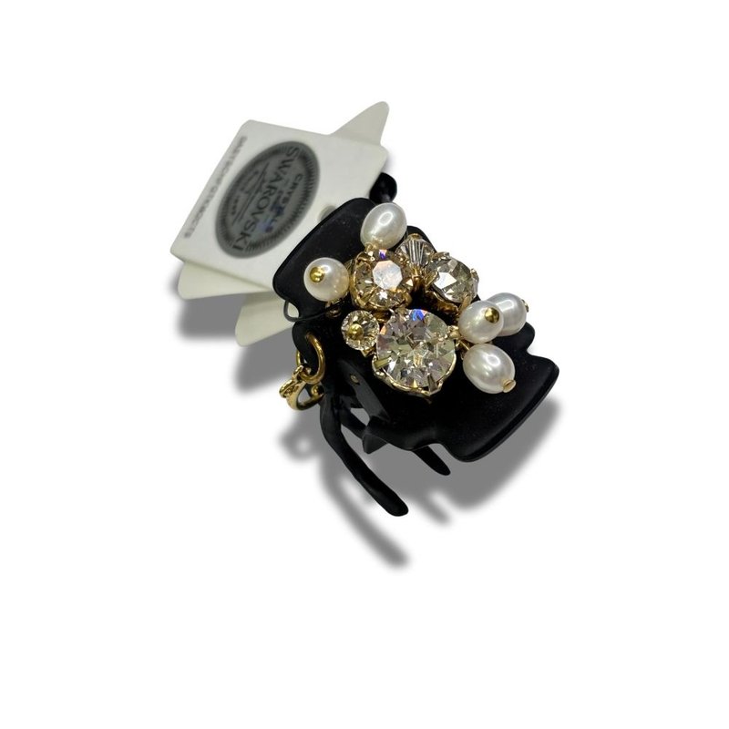 COMPLEX BIZ 甜心夹 施华洛世奇 黑色底 珍珠 - 发饰 - 树脂 多色