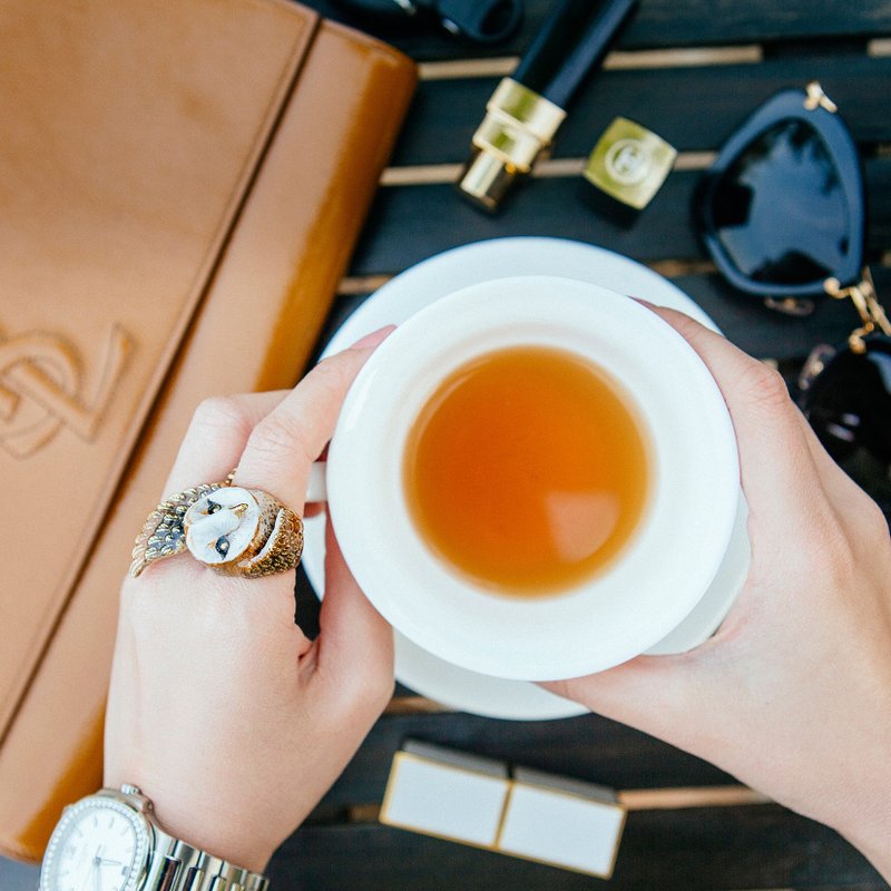 Metal barn owl ring - 戒指 - 其他金属 咖啡色