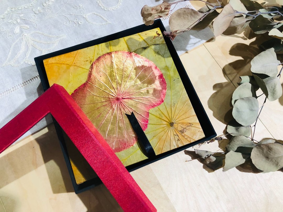 金箔Himapan荷叶创意绘画 天然荷叶 挂画 画框 五倍卷优惠 - 海报/装饰画/版画 - 木头 绿色
