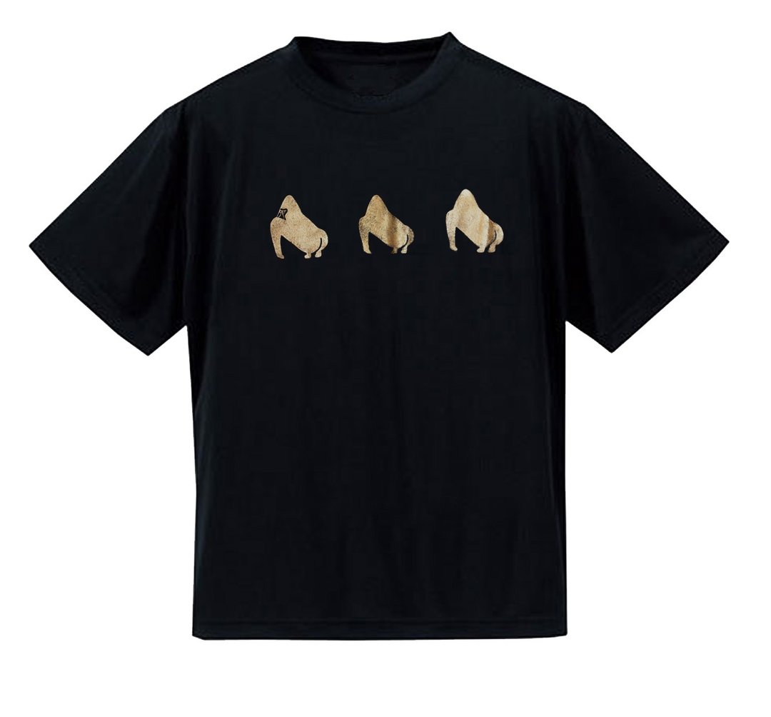 Gorilla of Cum's T-shirt (Men / US-M / Black) - 男装上衣/T 恤 - 棉．麻 黑色