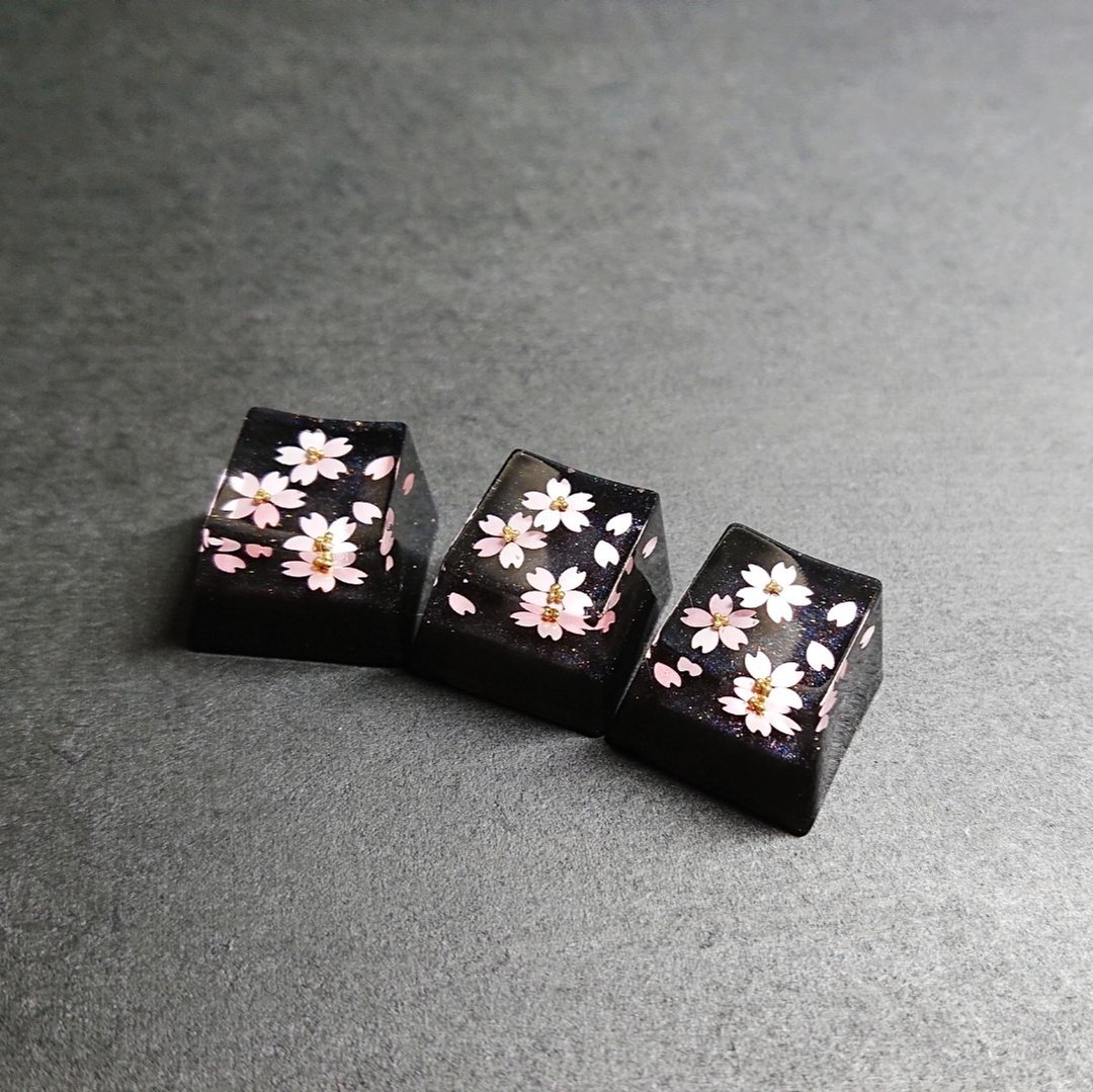 Yozakura key cap (1 piece) - 数码小物 - 树脂 黑色