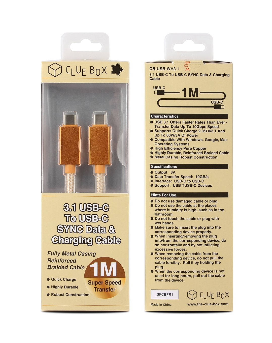 USB-C 转 USB-C 同步数据和充电线 - Orange - 电脑配件 - 塑料 橘色