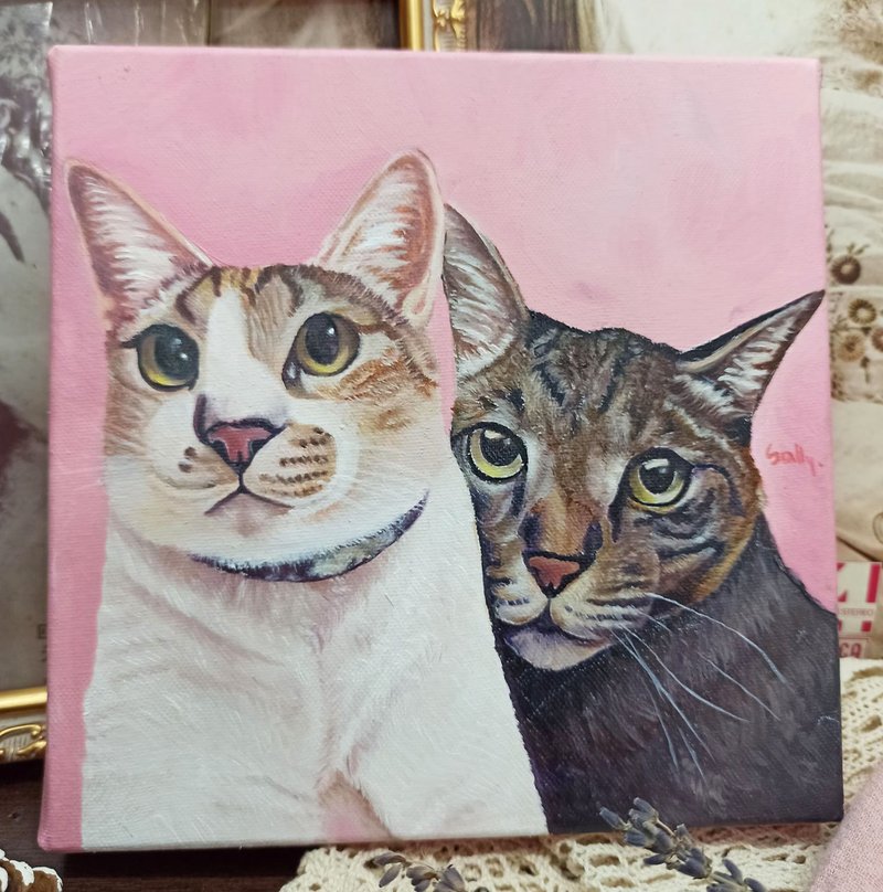 定制手绘人物 宠物 油画像 - 订制画像 - 棉．麻 