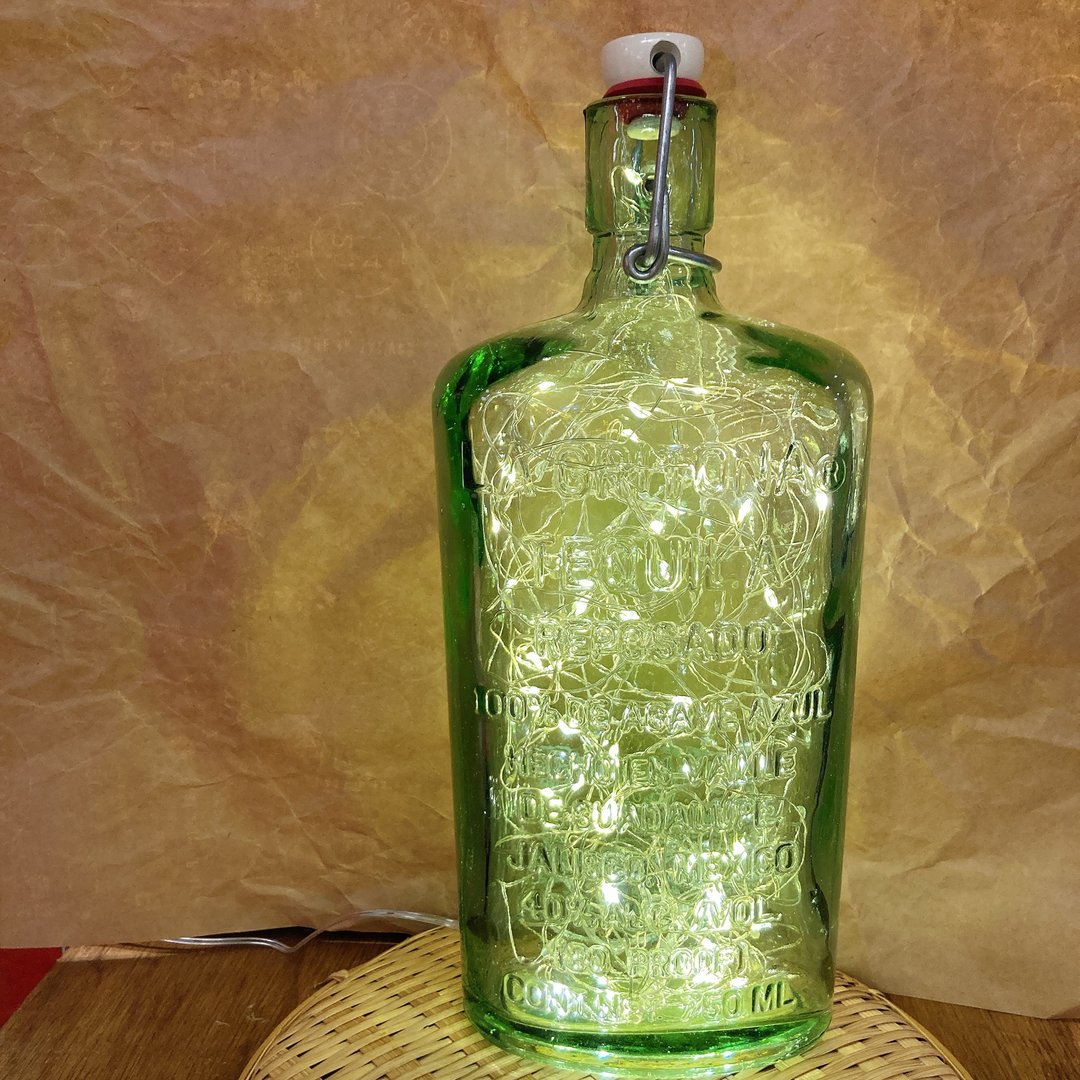 墨西哥 铼圭呐龙舌兰酒La Gritona Tequila 满天星酒瓶灯 闪灯 - 灯具/灯饰 - 玻璃 