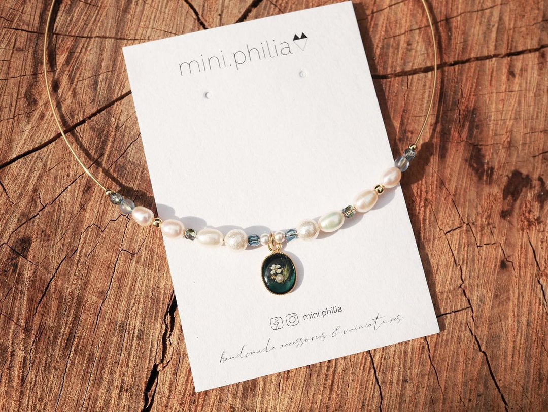 Pearl Lady Choker - 项链 - 树脂 金色