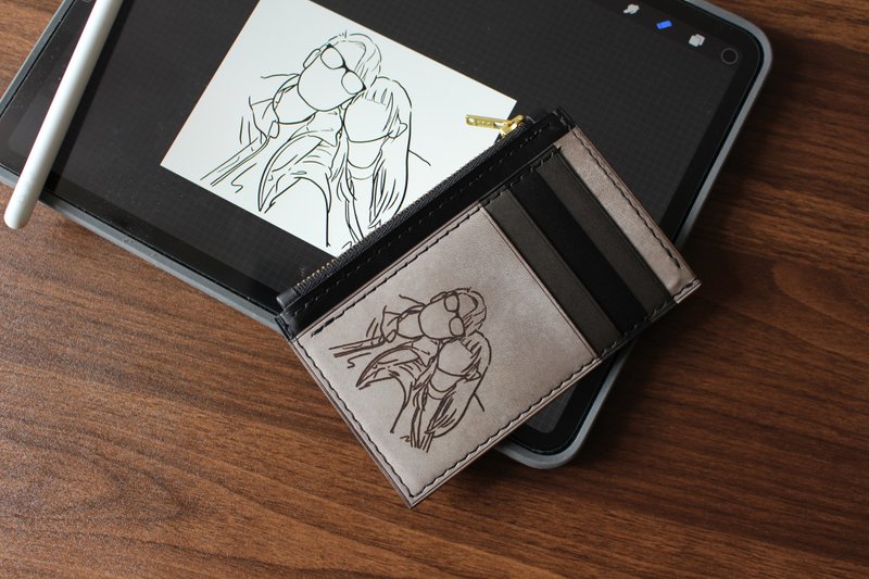 【定制】Zip coin bag / 风琴卡位散银包  / 皮革 / 颜似绘 / - 零钱包 - 真皮 灰色